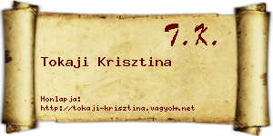 Tokaji Krisztina névjegykártya